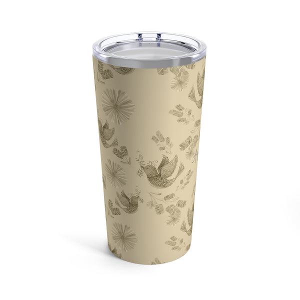 Sepia birds. Tumbler 20oz