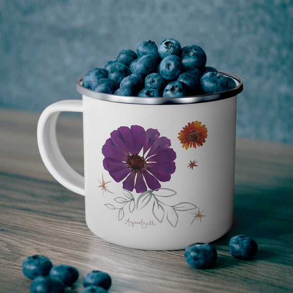 Floral Enamel Camping Mug