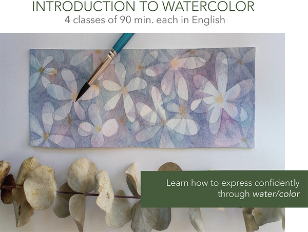 Introduction to Watercolor Painting in English (4 Classes)