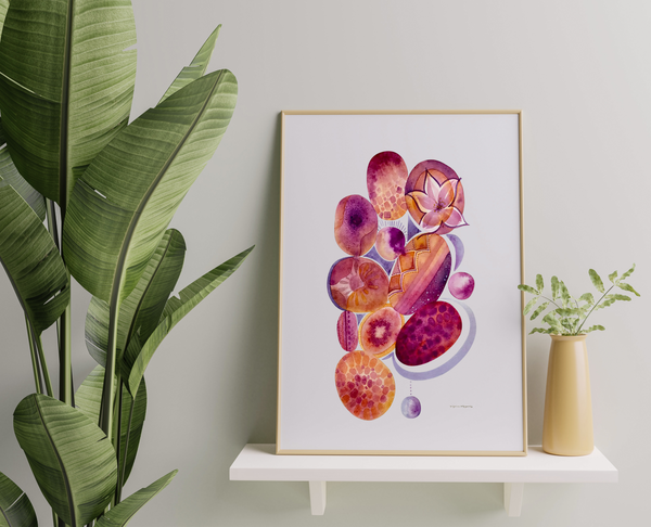 Shapes. Original Watercolor.