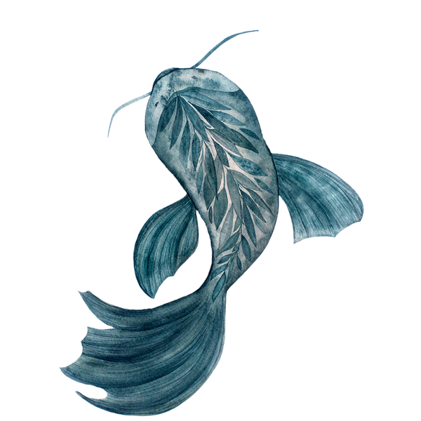 Koi. Original Watercolor.