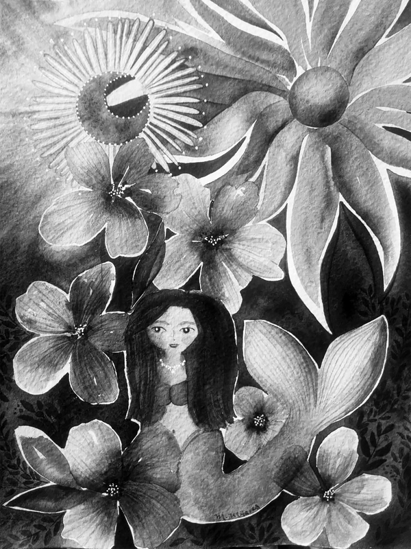 Sirena. Original Watercolor.