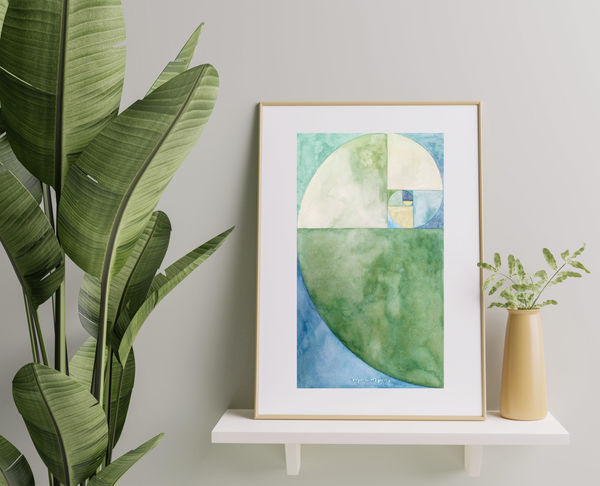 Golden Section. Original Print.