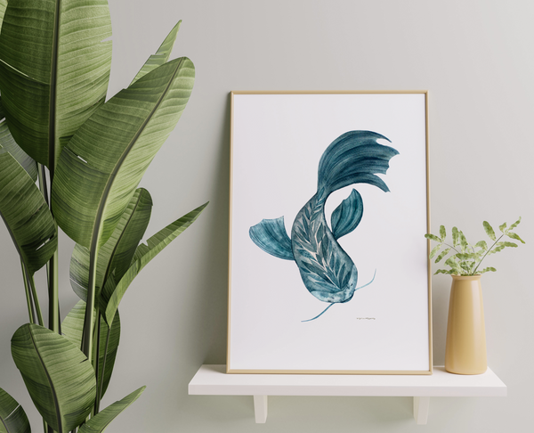 Koi. Original Watercolor.