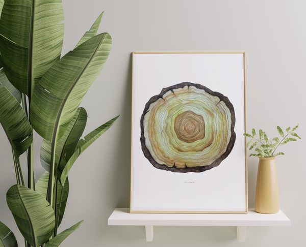 Wood. Original Print.